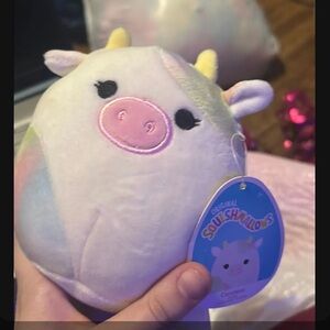 Squishmallows Pink and Cream Cow Plush